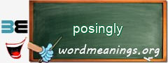 WordMeaning blackboard for posingly